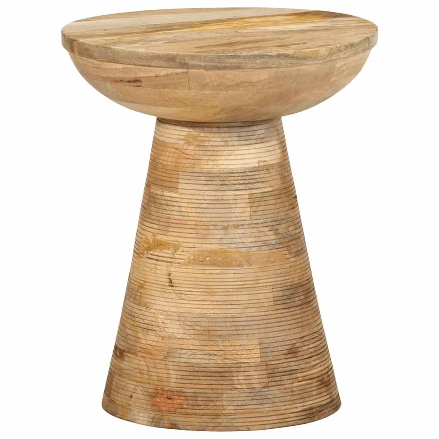Table d'appoint Ø37x45 cm bois de manguier massif - 10