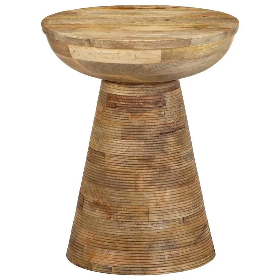Table d'appoint Ø37x45 cm bois de manguier massif - 2
