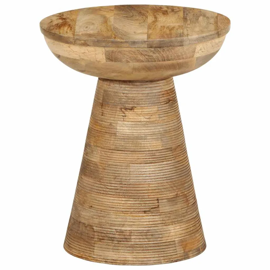 Table d'appoint Ø37x45 cm bois de manguier massif - 3