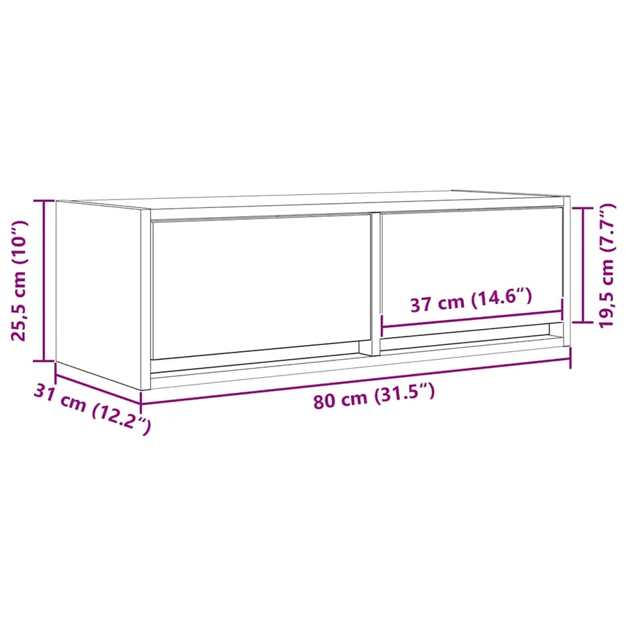 Meubles TV 2 pcs blanc 80x31x25,5 cm bois d'ingénierie - 15