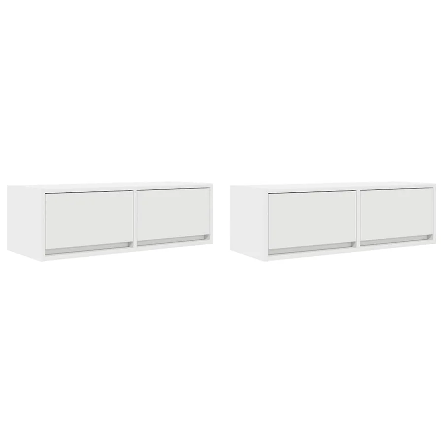 Meubles TV 2 pcs blanc 80x31x25,5 cm bois d'ingénierie - 2