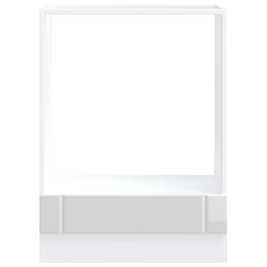 Armoire de four Lucca blanc brillant bois ingénierie - 4