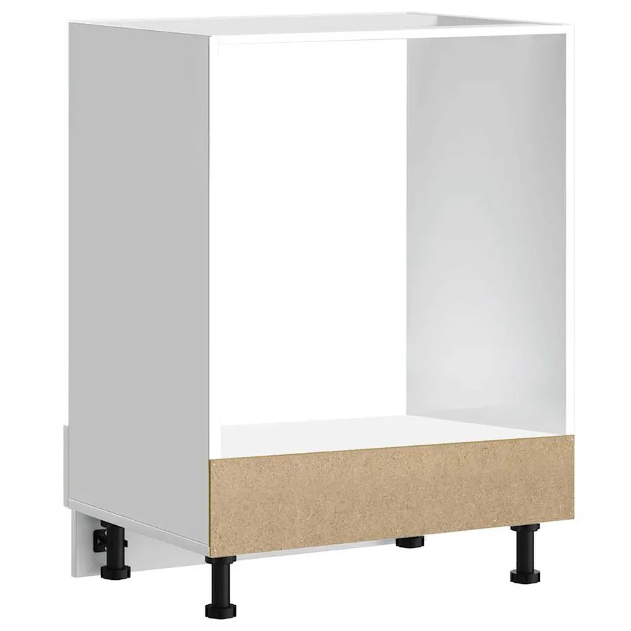 Armoire de four Lucca blanc brillant bois ingénierie - 6