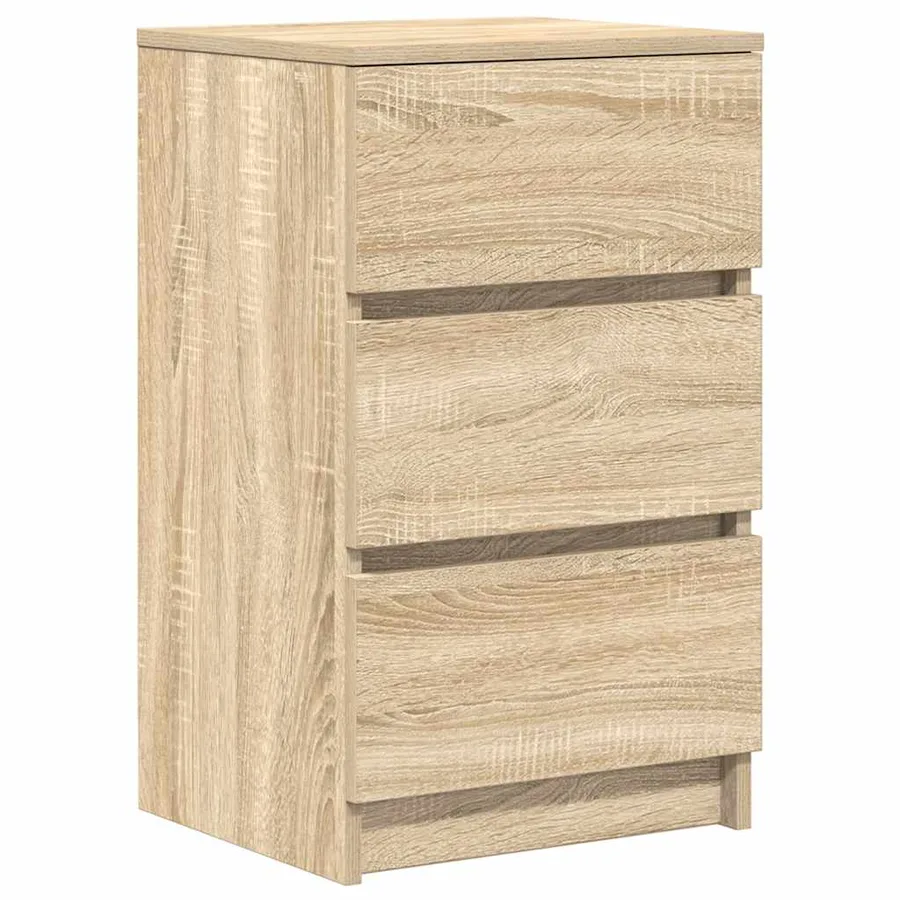 Table de chevet avec 3 tiroirs chêne sonoma 39x35x65 cm - 2