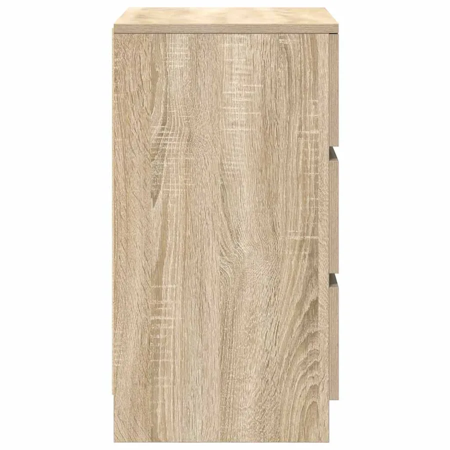 Table de chevet avec 3 tiroirs chêne sonoma 39x35x65 cm - 7