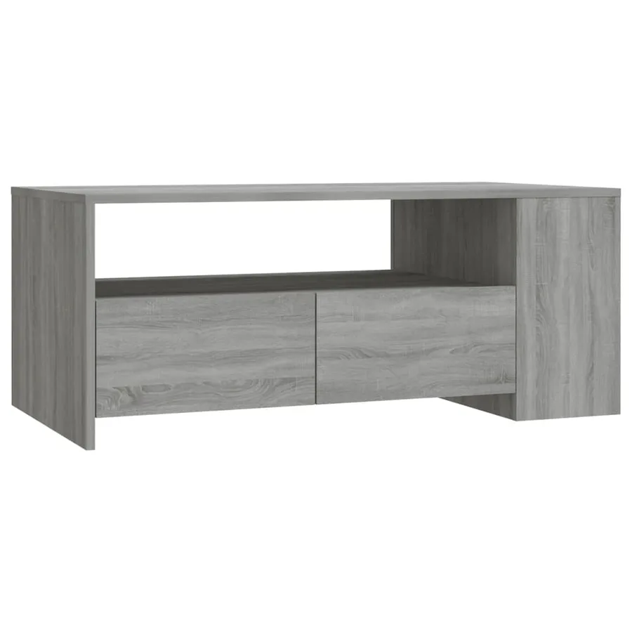 Table basse sonoma gris 102x55x42 cm bois d'ingénierie - 2