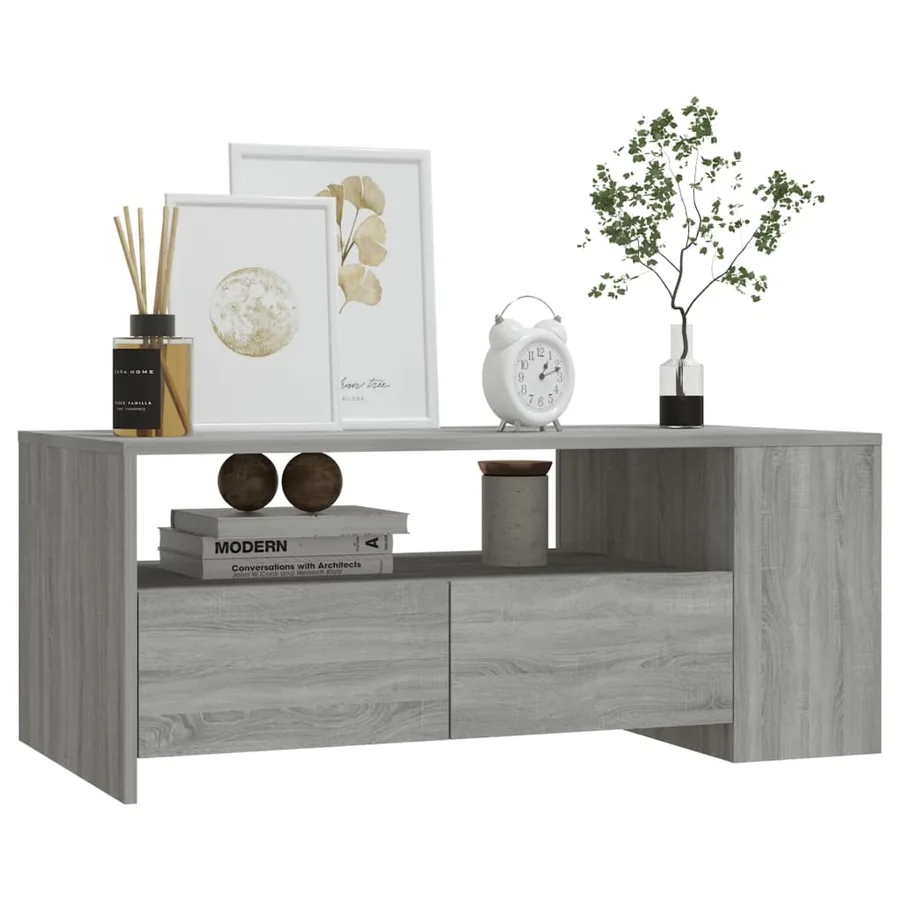 Table basse sonoma gris 102x55x42 cm bois d'ingénierie - 6