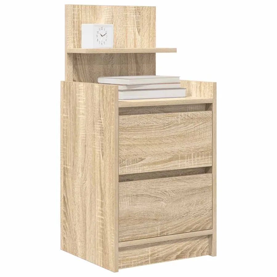 Tables de chevet avec 2 tiroirs 2 pcs chêne sonoma 38x34x80 cm - 4