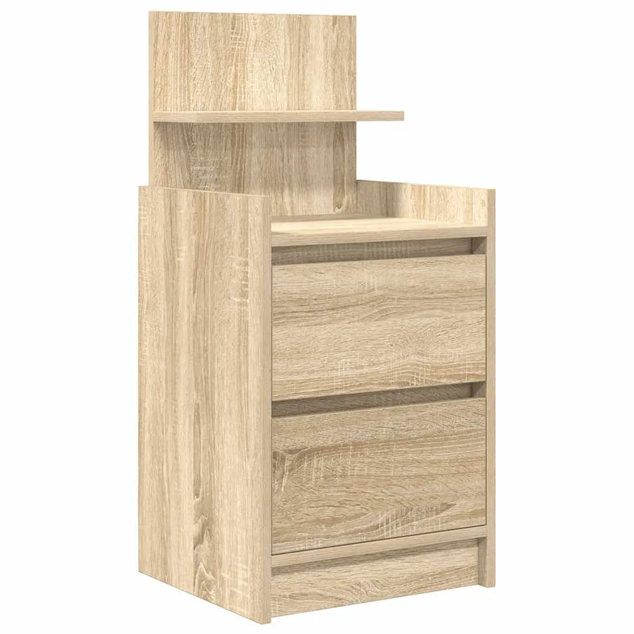 Tables de chevet avec 2 tiroirs 2 pcs chêne sonoma 38x34x80 cm - 5