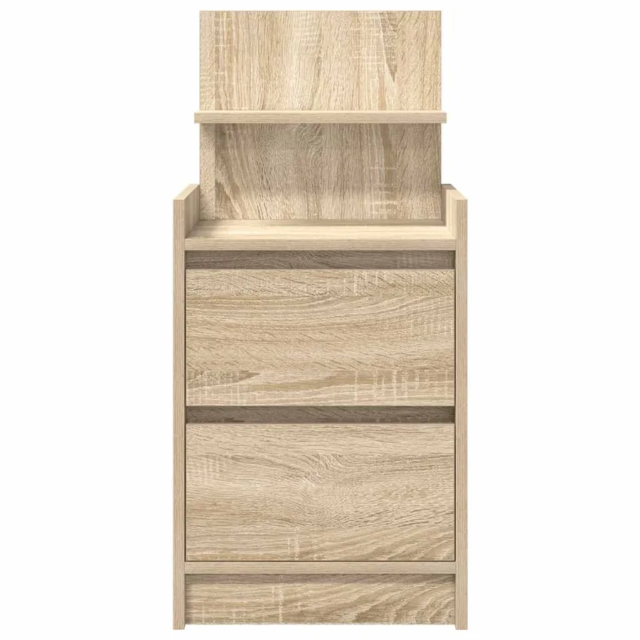 Tables de chevet avec 2 tiroirs 2 pcs chêne sonoma 38x34x80 cm - 7