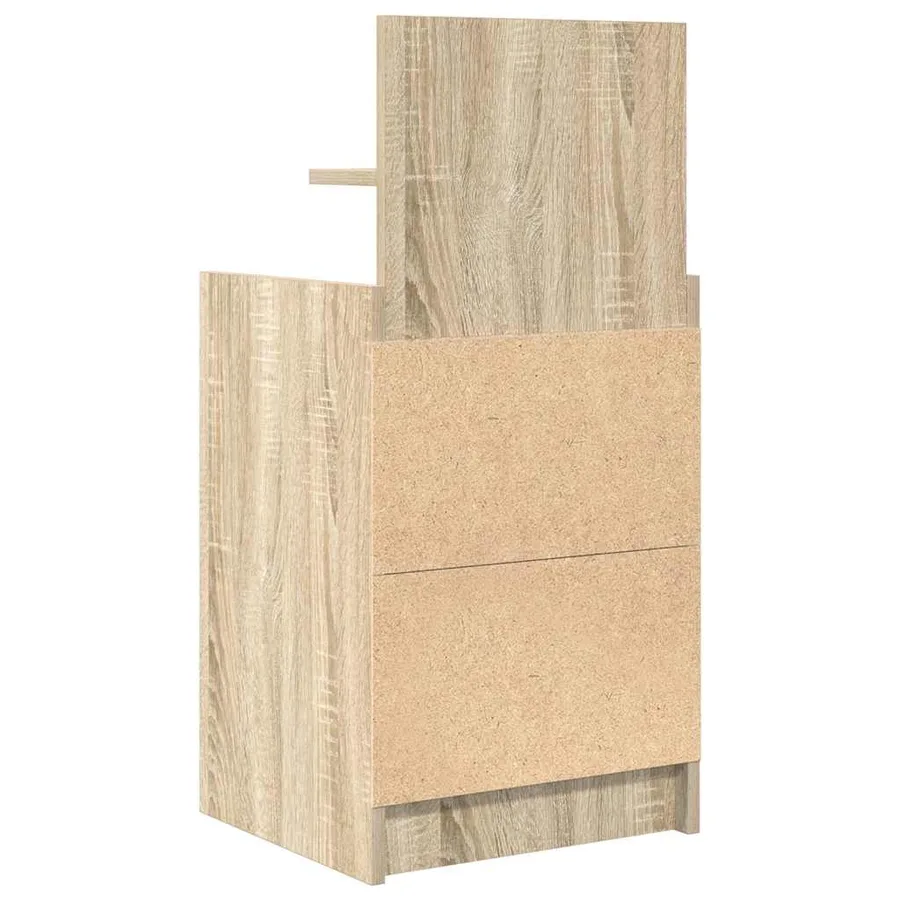 Tables de chevet avec 2 tiroirs 2 pcs chêne sonoma 38x34x80 cm - 9