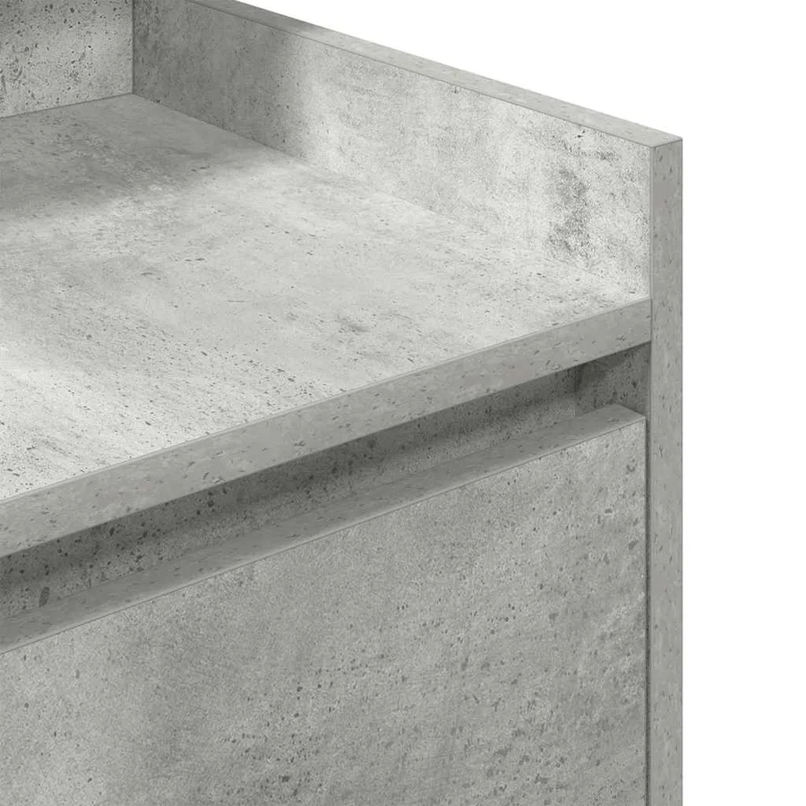 Tables de chevet avec 2 tiroirs 2 pcs gris béton 38x34x80 cm - 10