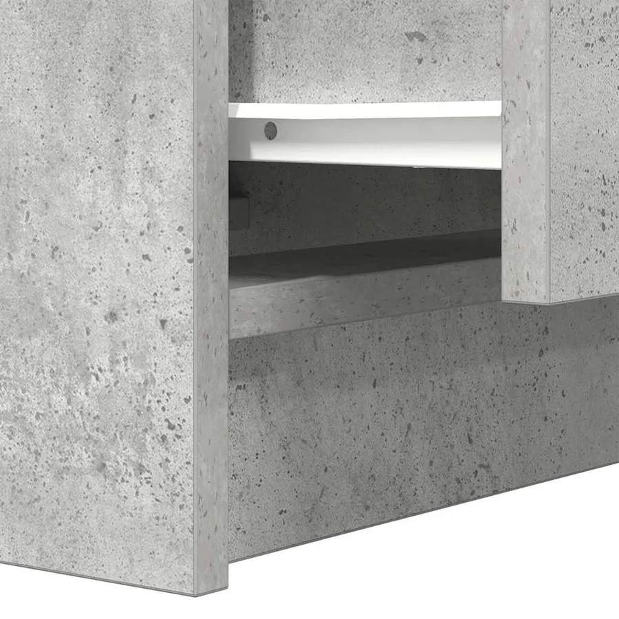 Tables de chevet avec 2 tiroirs 2 pcs gris béton 38x34x80 cm - 11