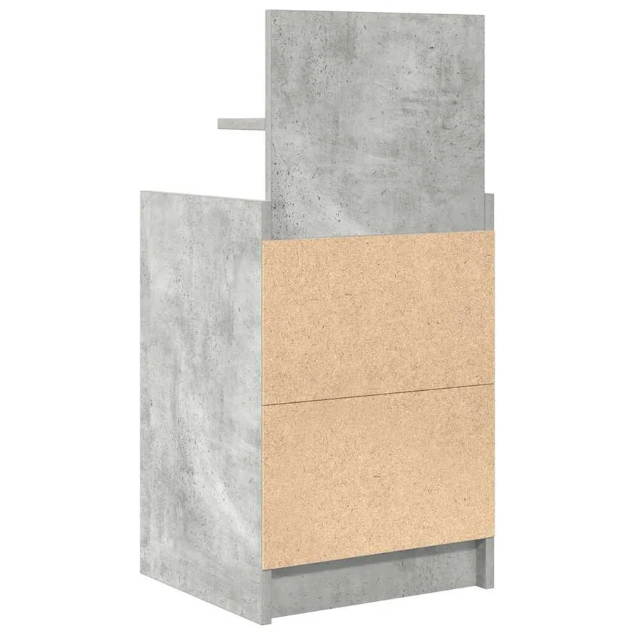 Tables de chevet avec 2 tiroirs 2 pcs gris béton 38x34x80 cm - 9