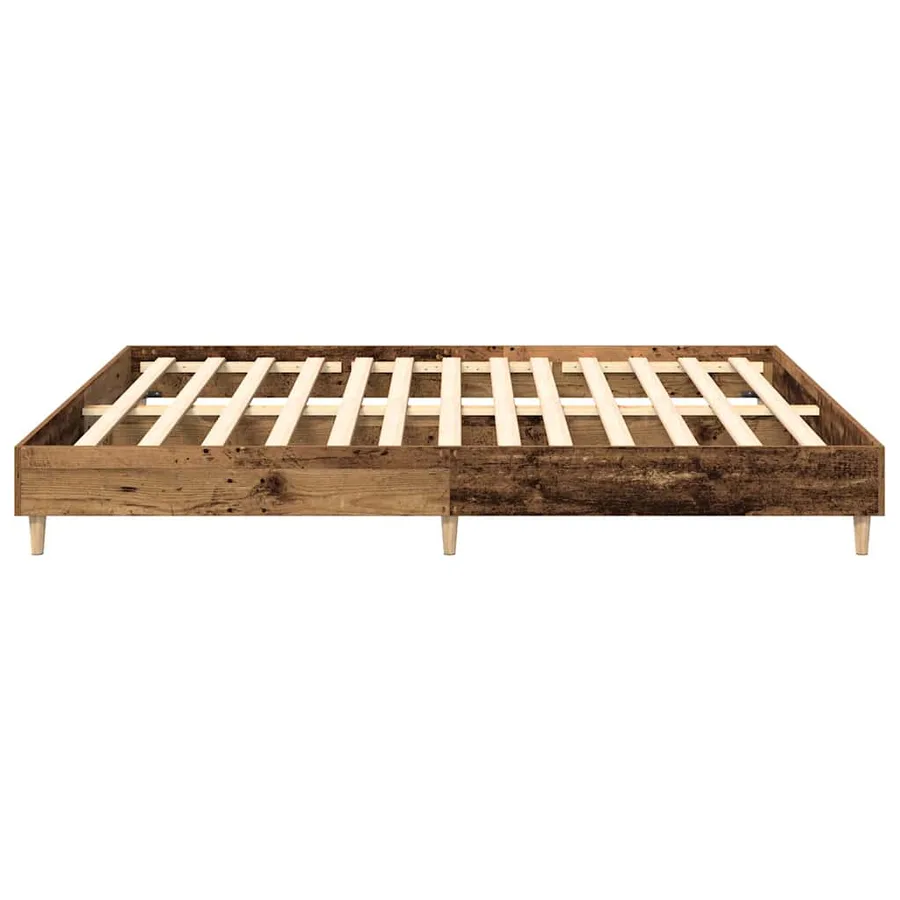 Cadre de lit sans matelas vieux bois 200x200 cm bois ingénierie - 6