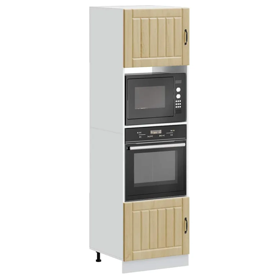 Armoires de four 2 pièces "Lucca" en bois d'ingénierie chêne Sonoma