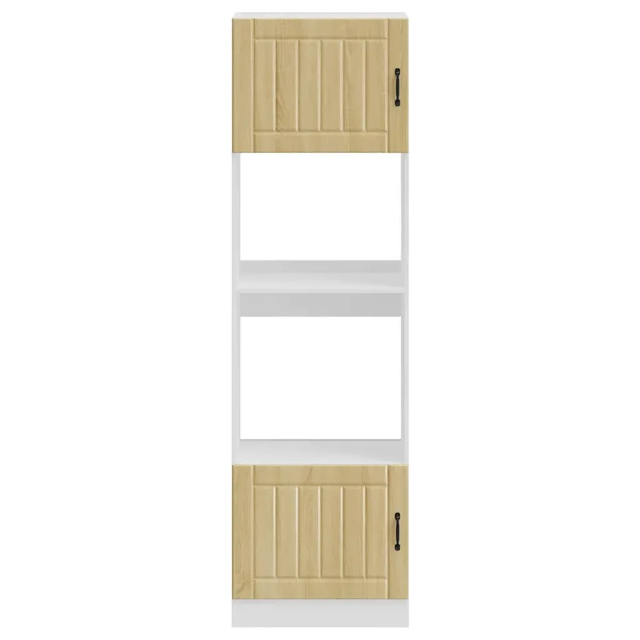 Armoires de four 2 pièces "Lucca" en bois d'ingénierie chêne Sonoma - 4