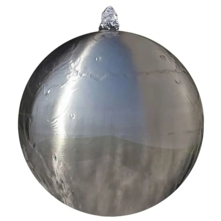 Sphère de fontaine de jardin avec LED Acier inoxydable 30 cm - 2