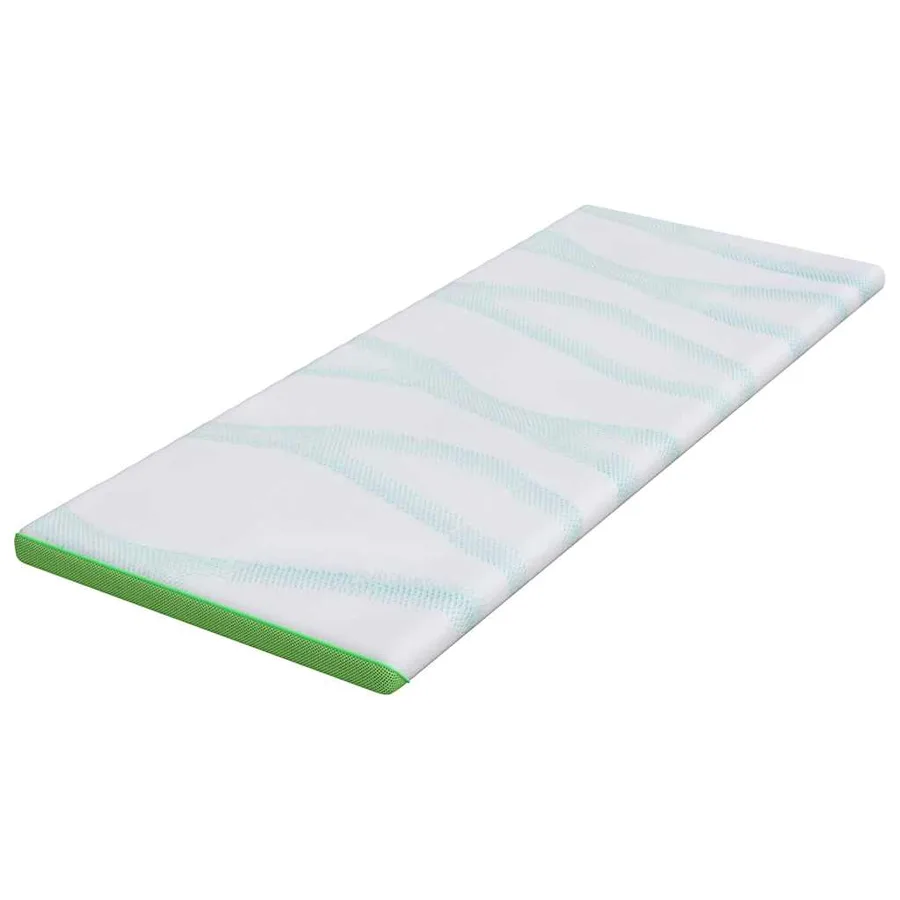 Surmatelas Blanc et vert 80 x 200 cm Tissu Jacquard - 4