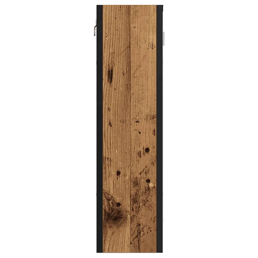 Armoire à miroir de salle de bain vieux bois bois d'ingénierie - 5