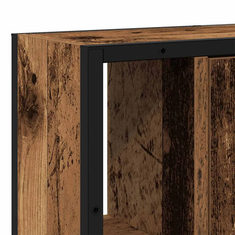 Armoire à miroir de salle de bain vieux bois bois d'ingénierie - 8