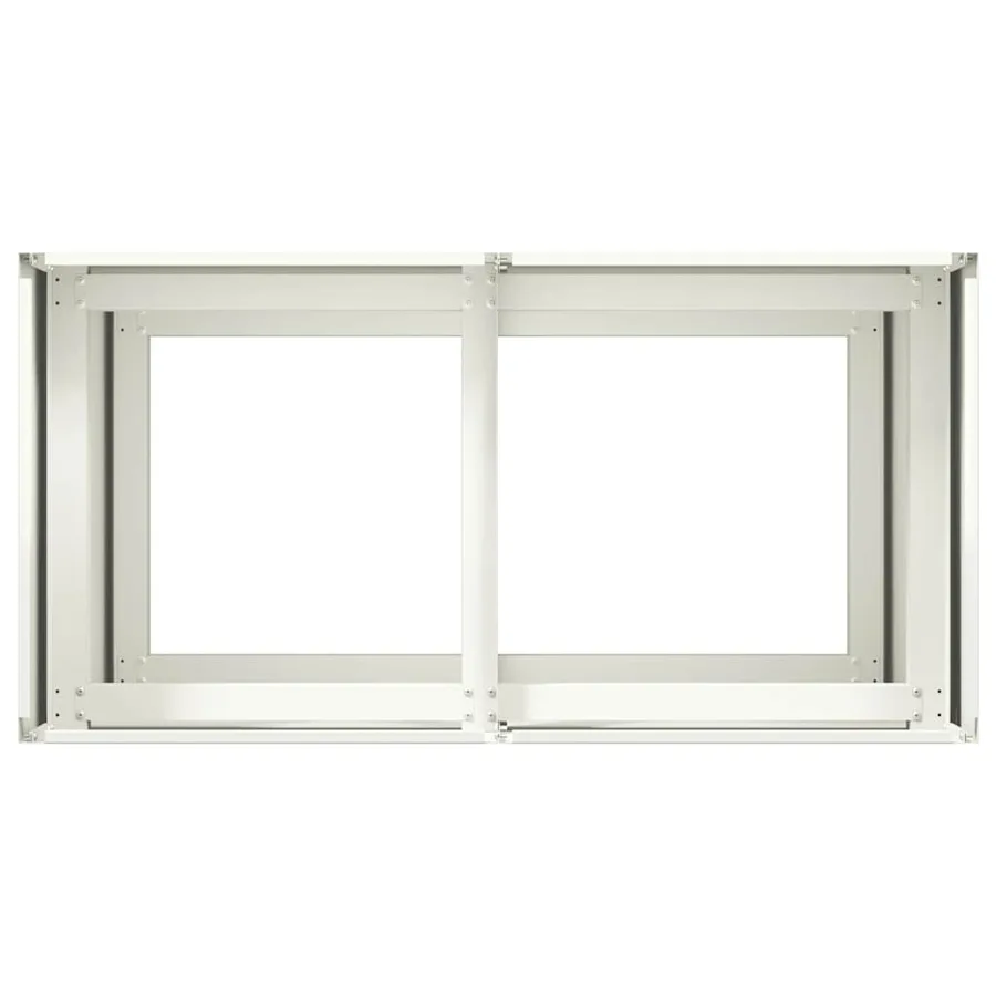Jardinière blanc 80x40x80 cm acier laminé à froid - 5