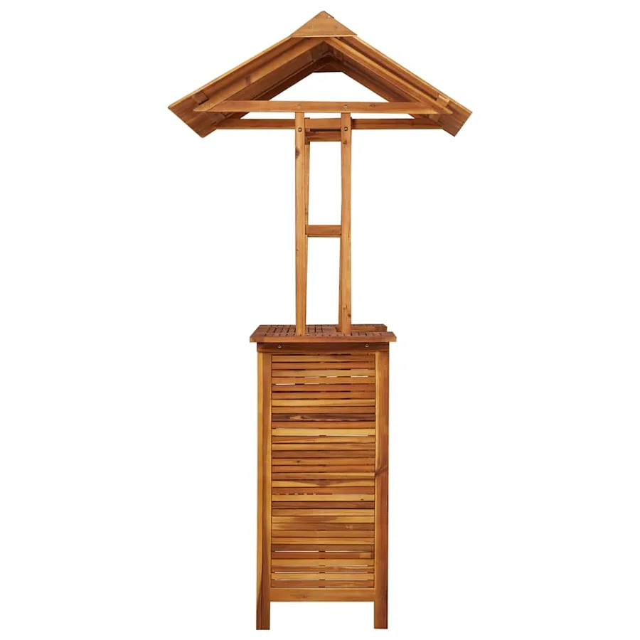 Table de bar d'extérieur avec toit 113x106x217 cm Bois d'acacia - 6