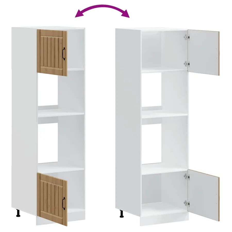 Armoires de four 2 pièces "Lucca" Chêne artisanal Bois d'ingénierie - 8