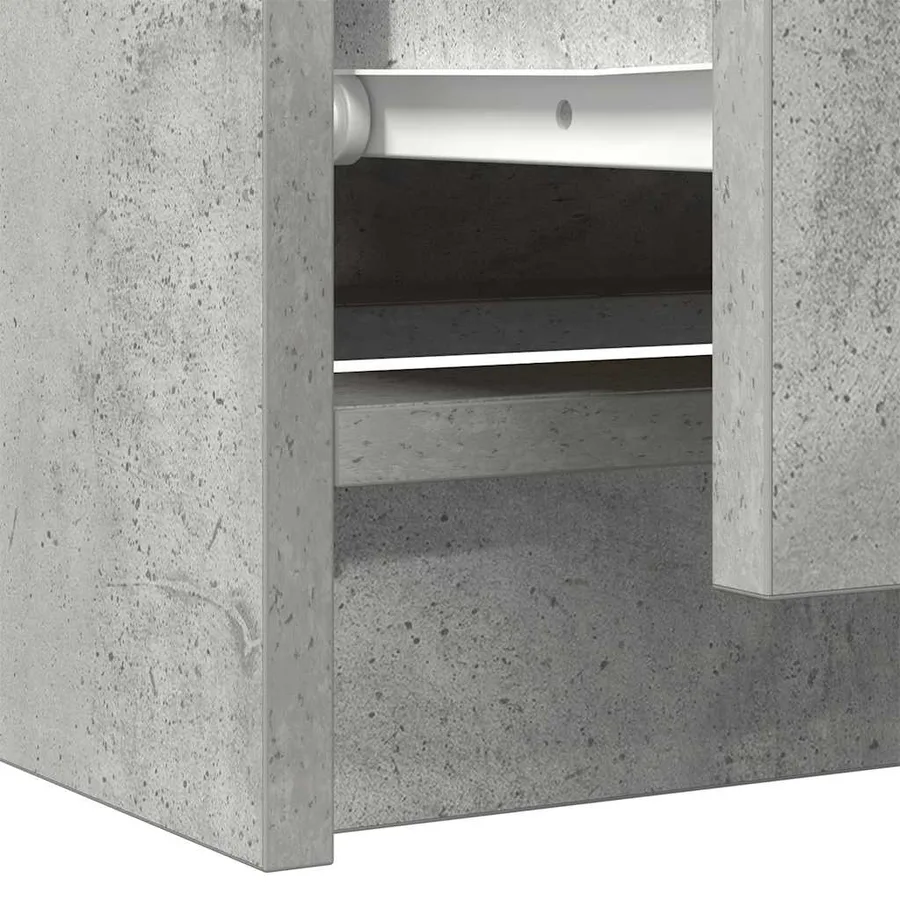 Meuble TV gris béton 60x35x54 cm bois d'ingénierie - 10