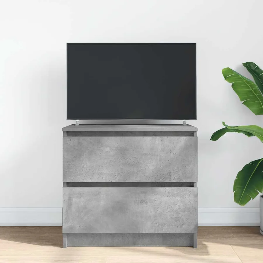 Meuble TV gris béton 60x35x54 cm bois d'ingénierie - 3