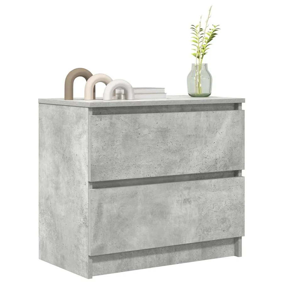 Meuble TV gris béton 60x35x54 cm bois d'ingénierie - 4
