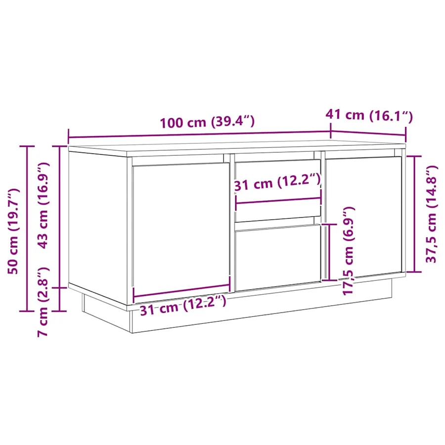 Meuble TV avec lumières LED chêne sonoma 100x41x50 cm - 15