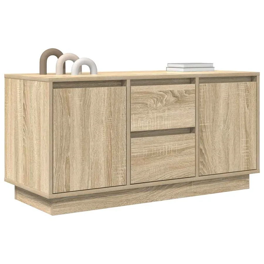 Meuble TV avec lumières LED chêne sonoma 100x41x50 cm - 5