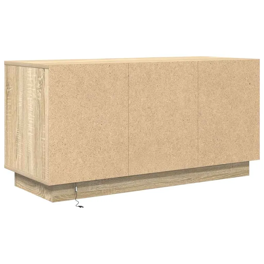 Meuble TV avec lumières LED chêne sonoma 100x41x50 cm - 9