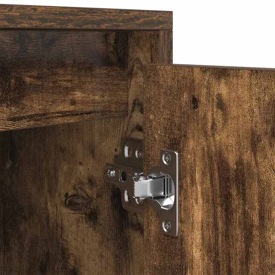 Meuble TV chêne fumé 188,5x41x50 cm bois d'ingénierie - 10