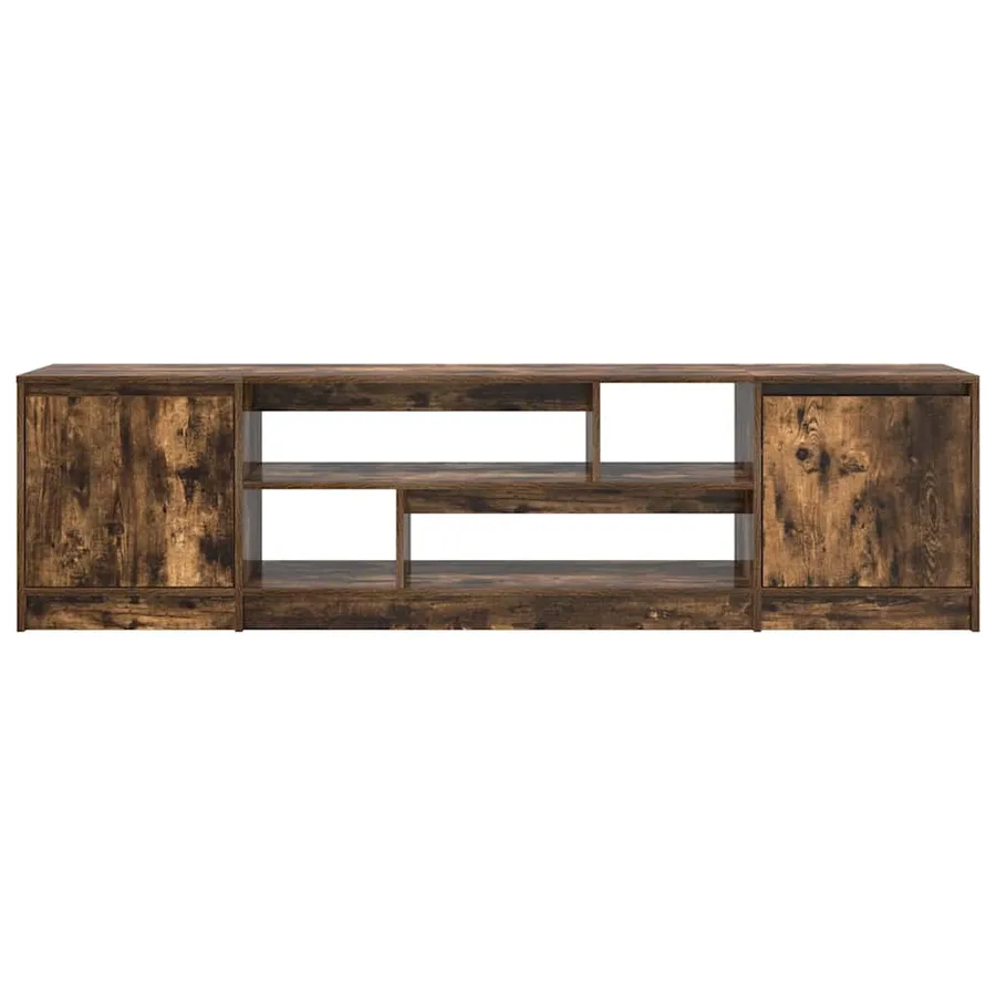 Meuble TV chêne fumé 188,5x41x50 cm bois d'ingénierie - 6