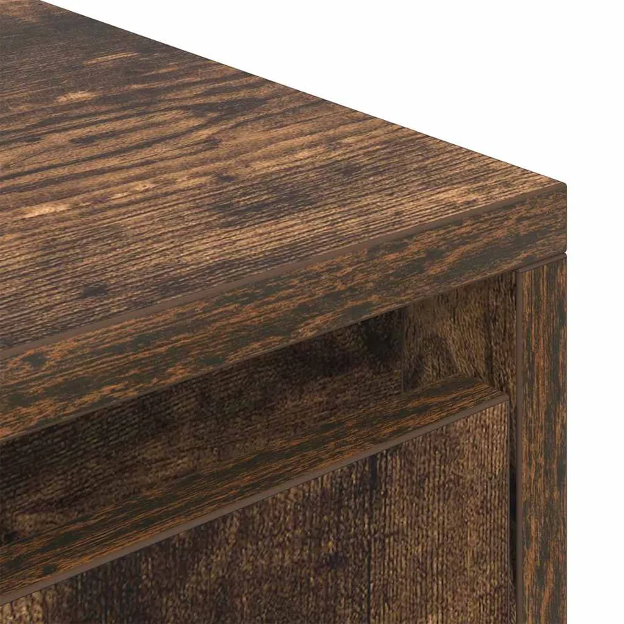 Meuble TV chêne fumé 188,5x41x50 cm bois d'ingénierie - 9