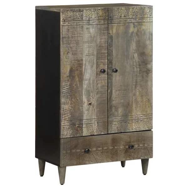 Buffet 60x33x100 cm bois de manguier massif