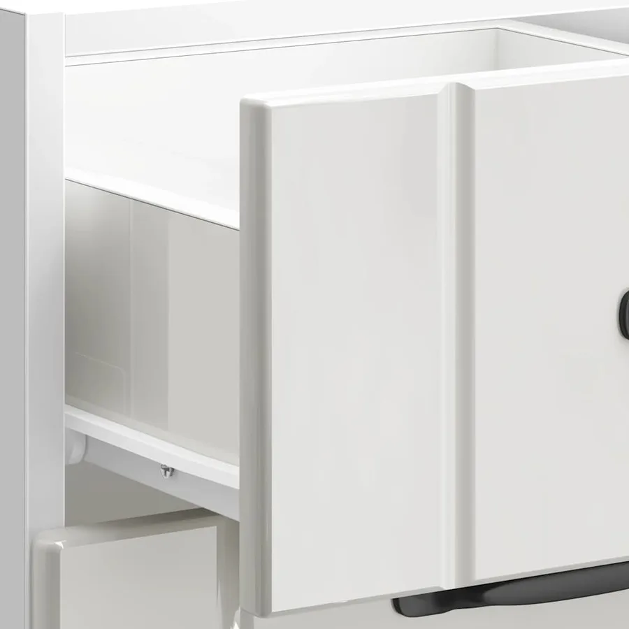 Meuble bas de cuisine « Lucca » Bois d'ingénierie blanc brillant - 9