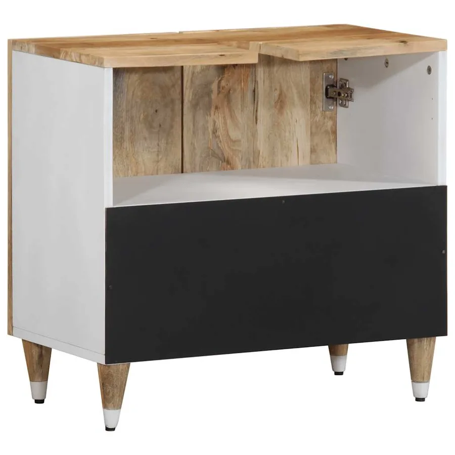 Armoire lavabo de salle de bain bois massif de manguier - 5