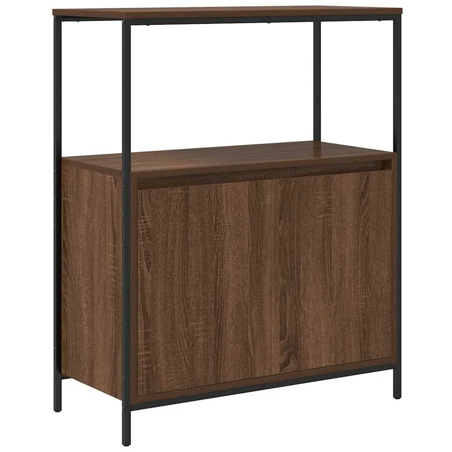 Meuble de salle de bain avec étagères chêne marron 76,5x35x95cm - 2