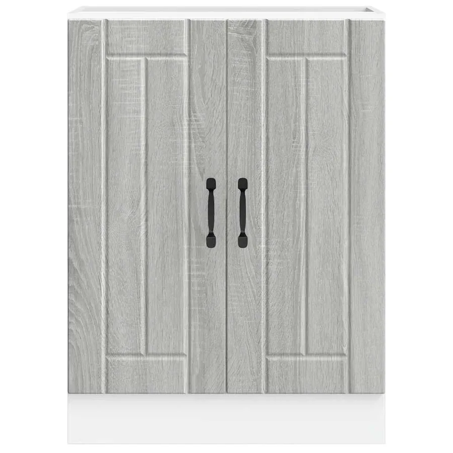 Meuble de base de lavabo Lucca sonoma gris bois d'ingénierie - 4
