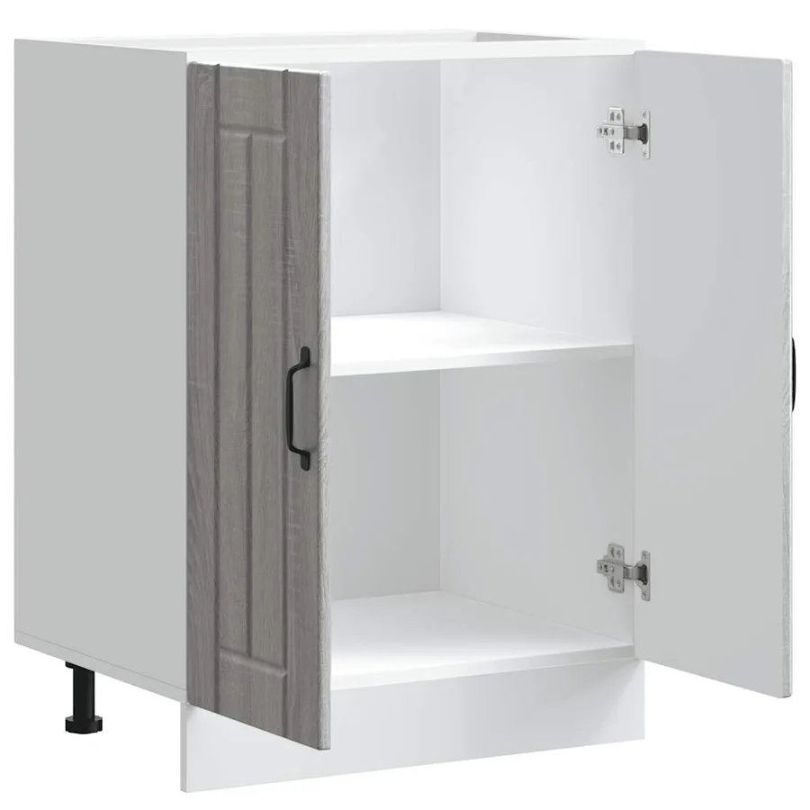 Meuble de base de lavabo Lucca sonoma gris bois d'ingénierie - 5