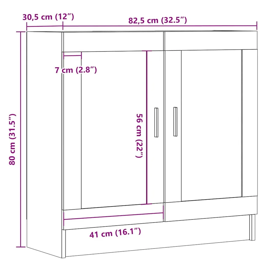 Meuble vieux bois 82,5x30,5x80 cm bois d'ingénierie - 11