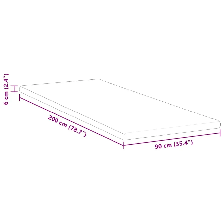 Surmatelas Blanc 90 x 200 cm Tissu Jacquard - 11