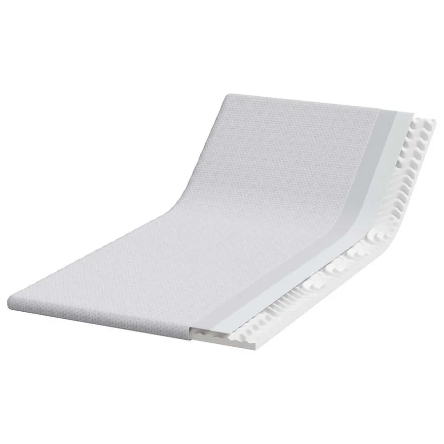 Surmatelas Blanc 90 x 200 cm Tissu Jacquard - 3