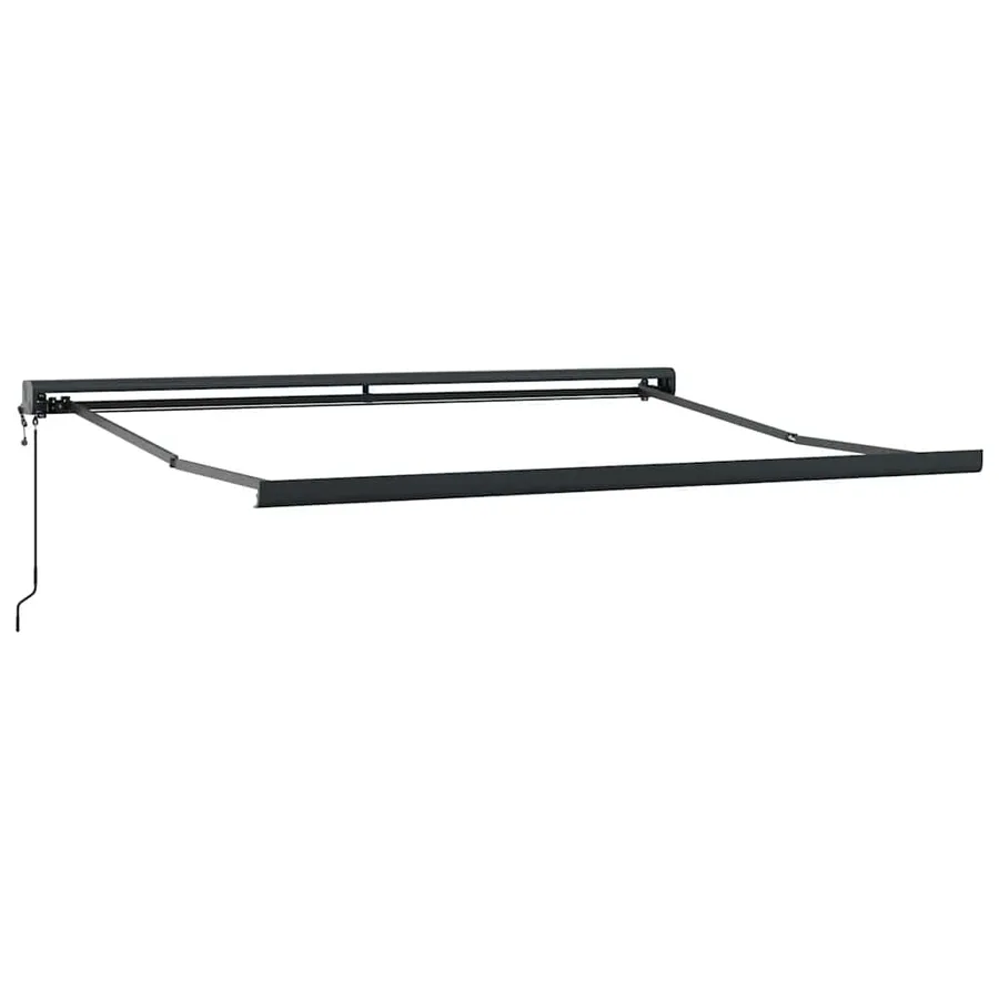 Auvent rétractable anthracite/blanc 3x2,5 m tissu et aluminium - 5