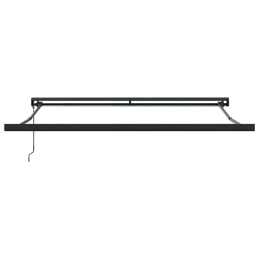 Auvent rétractable anthracite/blanc 3x2,5 m tissu et aluminium - 7