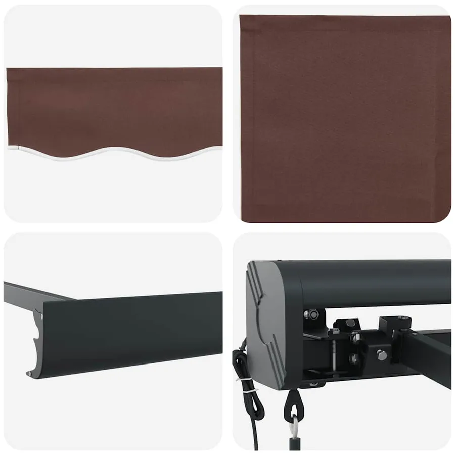 Auvent rétractable automatique marron 300x250 cm - 10