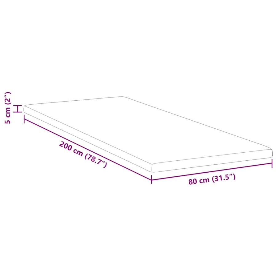 Surmatelas en mousse à mémoire 80 x 200 cm Thick Doux Blanc - 11